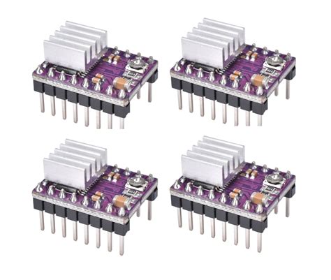 INVENTO 4Pcs DRV8825 StepStick Stepper Motor Driver Module with ...