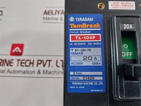 Terasaki Tl-100F Tembreak Circuit Breaker 20 A – Aeliya Marine Tech