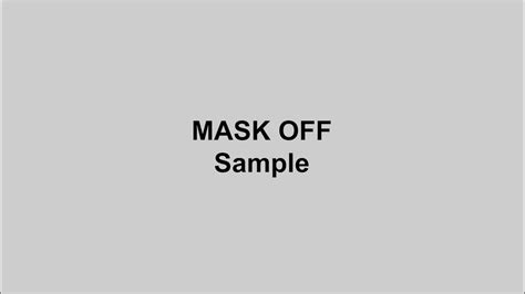 Mask Off Sample 的图像结果