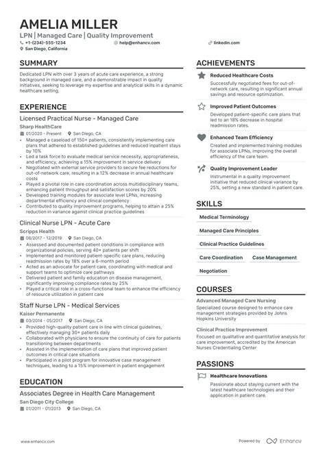5 LPN Resume Examples & Guide for 2025