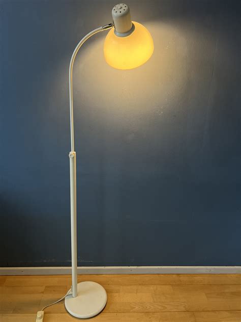 Beige Mid Century Floor Lamp with Plexiglass Shade | #276476