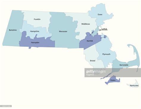 Massachusetts County Map
