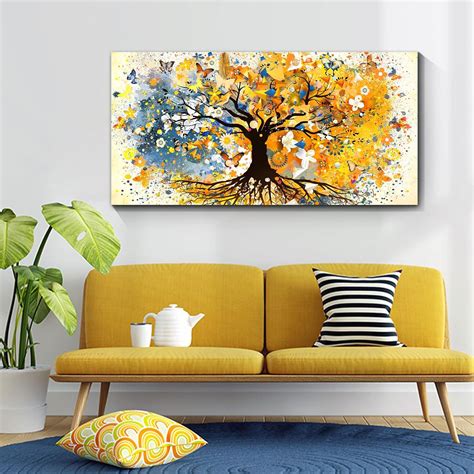 Buy FajerminArt Canvas Prints Tree of Life Abstract Colorful Wall Art ...