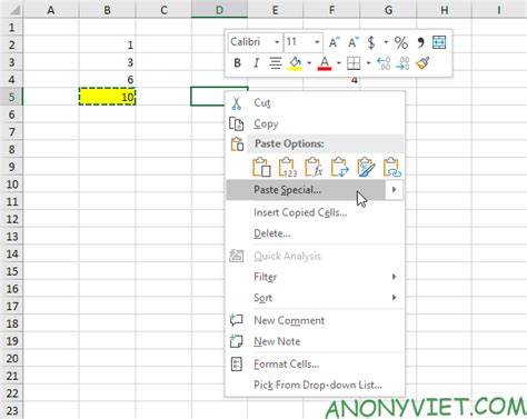 Image result for Excel Changing Default Paste Options