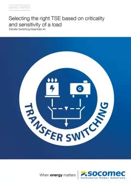 Selecting the right TSE based on criticality and sensitivity of a load