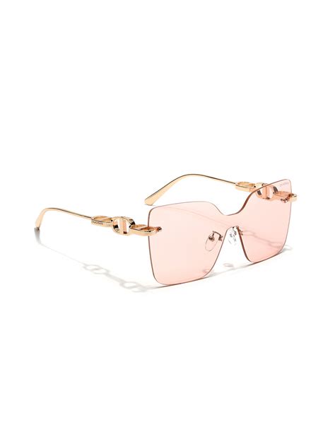 Mexico | Golden Peach Rimless Oversize Sunglass – ZAADRAN