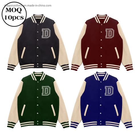 Fama Wholesale Men Custom Fleece Baseball Coat Letterman Blank Varsity ...
