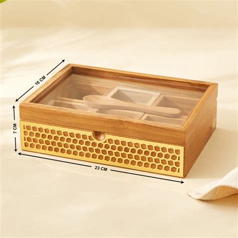Buy Haze Dietes Wooden Masala Box from Home Centre at just INR 1199.0