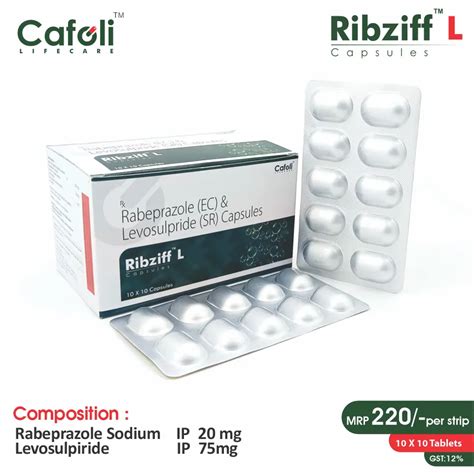 Levosulpiride (75mg) + Rabeprazole (20mg) Capsule Ribziff L Capsule