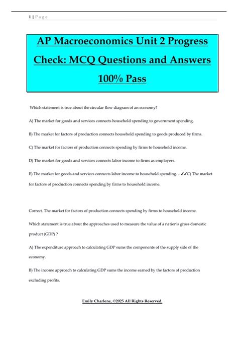AP Macroeconomics UNIT 6 TEST with answer and explanation - Images ...
