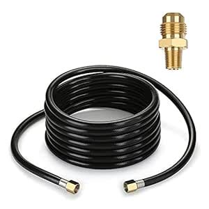 WADEO 20FT Propane Hose Assembly with Both 3/8" Female Flare for Gas ...