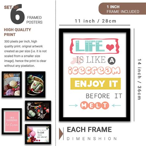 Kitchen Quotes Framed Wall Posters with Frame – Kotart