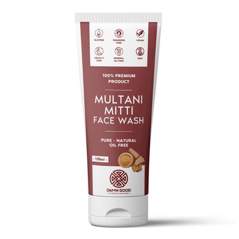 DamnGood Multani Mitti Face Wash -(Paraben/Sulphate-Free)-100 ML ...
