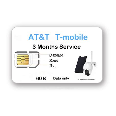 Eiotclub® 4G AT&T, T-Mobile Security Camera SIM Card, 6GB 3 Months Data ...