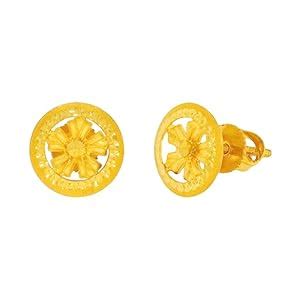 Buy WHP Jewellers Women Gold Stud Earrings For Girls &, 22Kt (916) Bis ...