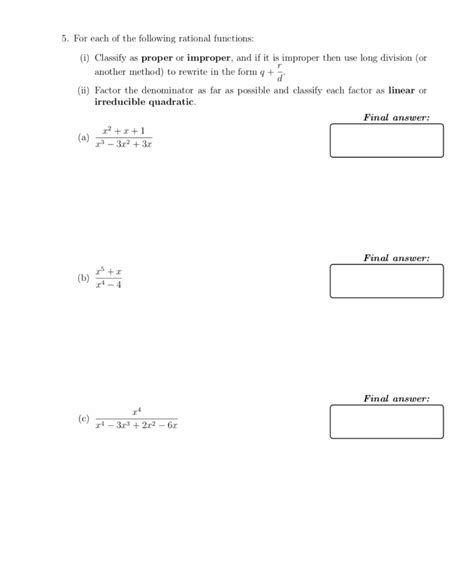 Image result for What Is a Improper Rational Function