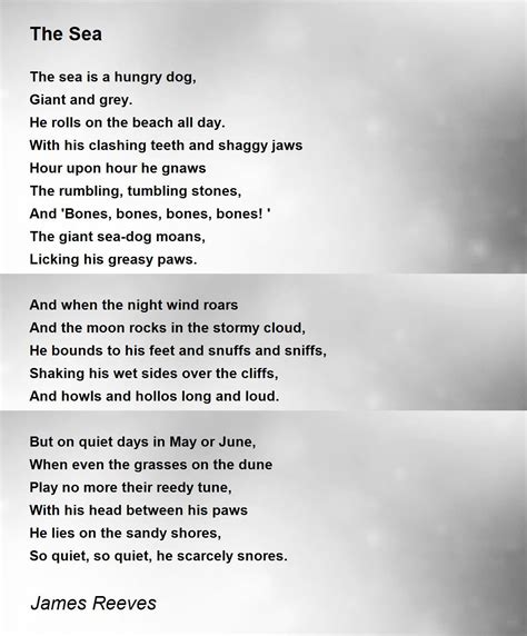 The Sea Poem by James Reeves - Poem Hunter
