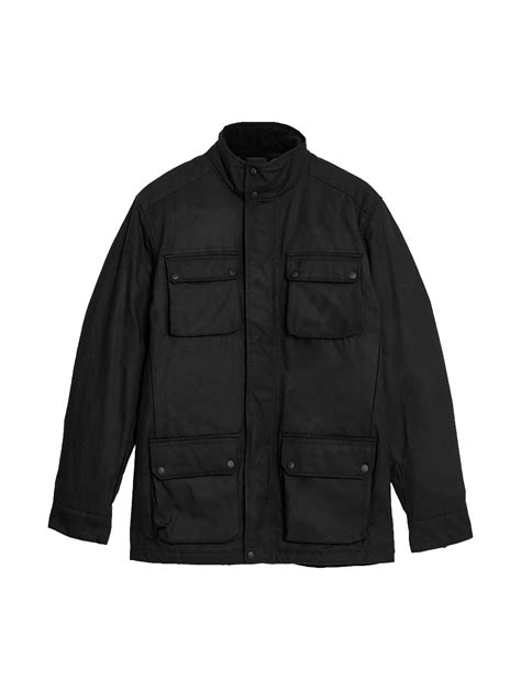 Buy Pure Cotton Wax Parka Jacket with Stormwear™ at Marks & Spencer