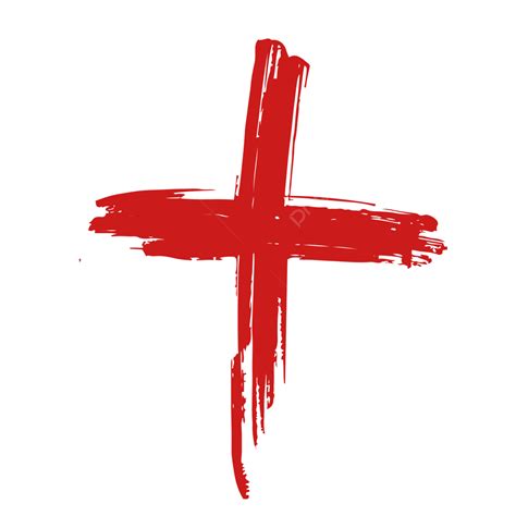 Jesus Blood Cross Vector, Red Paint Cros, Red Christian Cross Brush Effect, Jesus Died On The ...