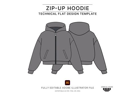 Zip-up Hoodie Vector Mockup Full-zip Sweater (Download Now) - Etsy