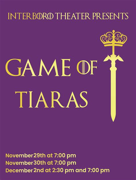 The Game of Tiaras at Interboro Theater - Performances November 29 ...