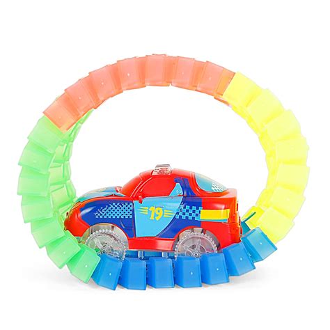 Buy Hamleys Glow in The Dark Turbo Trax Action Car Race Tracks for Kids ...