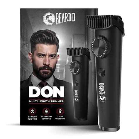 Beardo Don Trimmer for Men | 90 min Run Time | 20 Length Settings ...