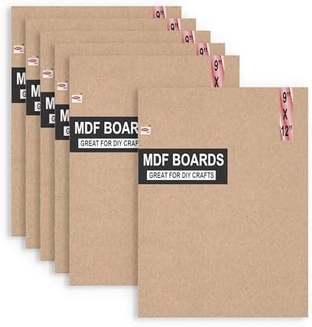 Variety Canvas 6 Piece A4 Size MDF Boards for Art and Craft, Wood MDF ...