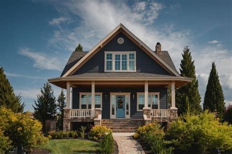 The front of the house is a home for sale | Premium AI-generated image
