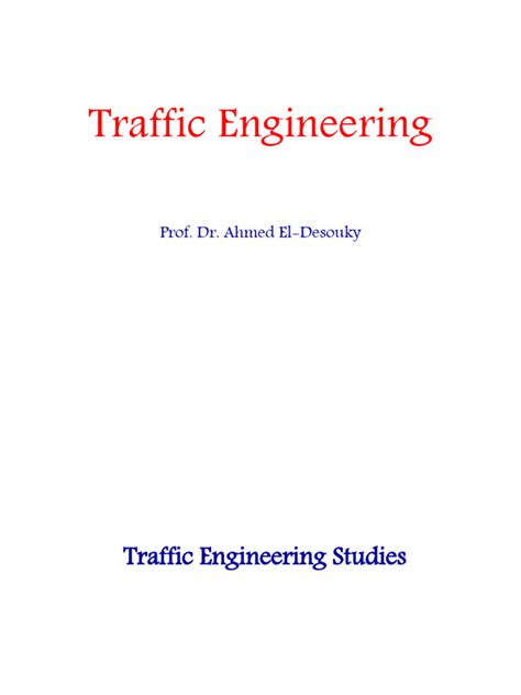 Traffic Engineering Calculation PDF 的图像结果