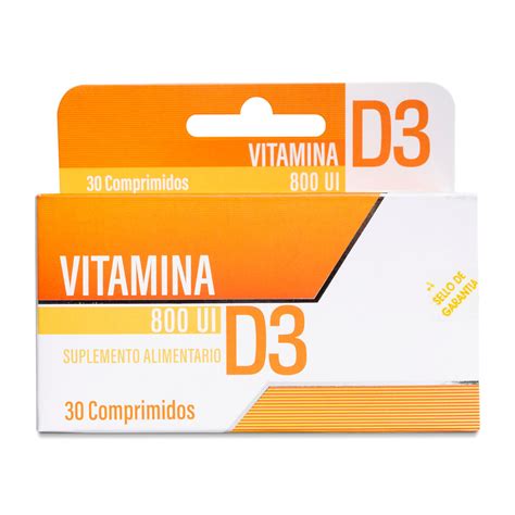 Vitamina D3 800 UI 30 Comprimidos - Farmacias del Dr. Simi