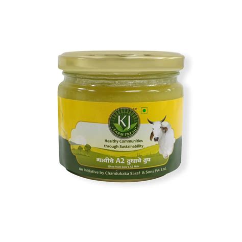 KJ Farm Fresh Organic Pure Cow A2 Milk Desi Ghee/Clarified Butter ...
