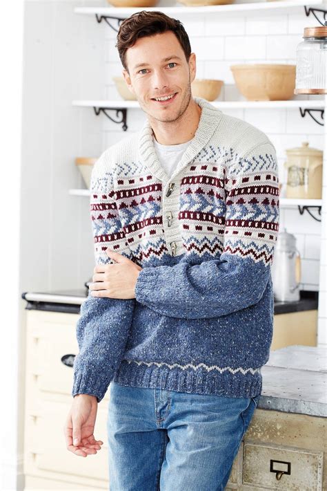Mens Tweed Fair Isle Sweater Knitting Pattern | The Knitting Network