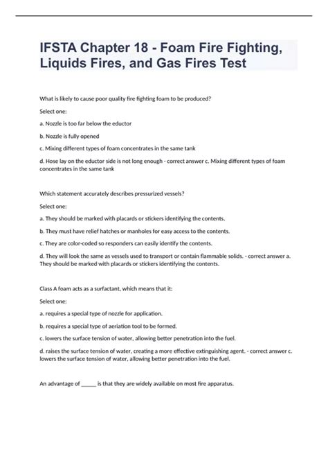 IFSTA Chapter 18 - Foam Fire Fighting, Liquids Fires, and Gas Fires ...