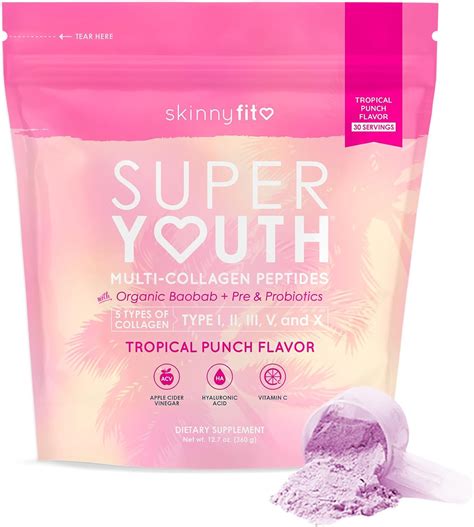 Amazon.com: SkinnyFit Super Youth Tropical Punch Multi-Collagen ...
