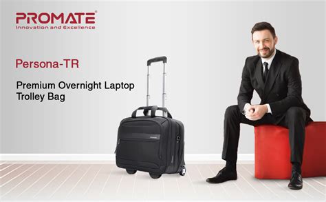 Promate Persona-TR 20 Ltr Overnight Trolley Bag with Laptop Compartment ...