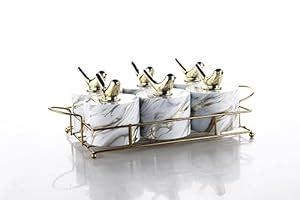 Buy Homeor Air-Tight Dry Fruit Container Tray Set With Lid & Metallic ...