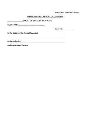 2017-2026 Form NY Annual or Final Report of Guardian Fill Online ...