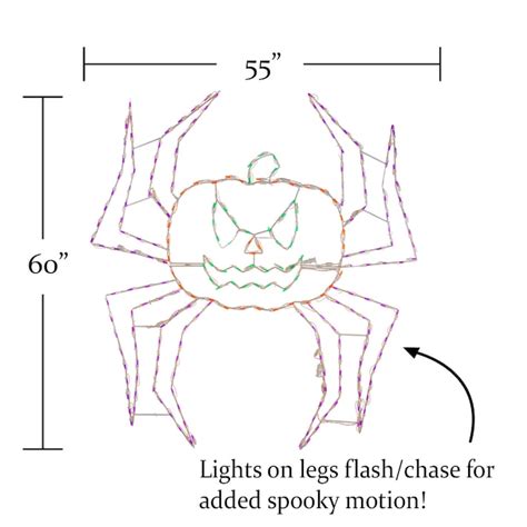 Holidynamics Holiday Lighting Solut 5-ft Lighted Spider Yard Decoration ...