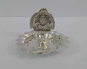 Buy Gifts Paradise - Silver Plated Kamakshi Deepam (Set of 4 Pcs ...