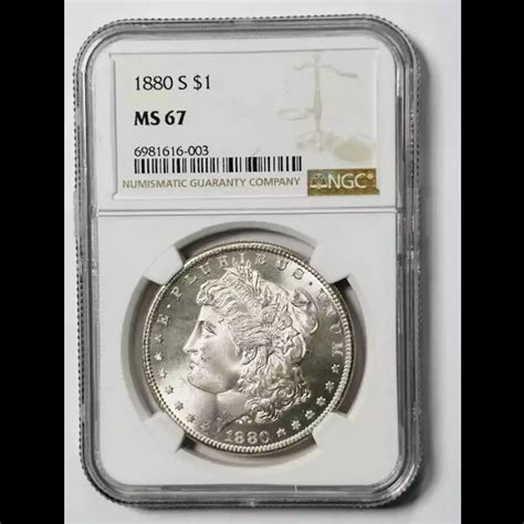 1880-S Morgan Silver Dollar NGC MS-67 White Morgan! - Bob Paul Rare Coins