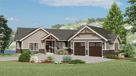 Daylight Basement House Plans Rear Garage House Plans With Basements