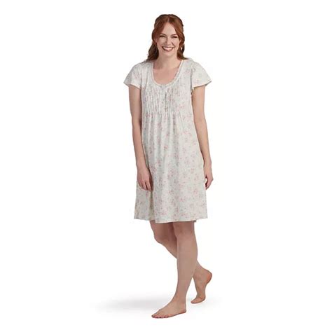 Petite Miss Elaine Essentials Silky Knit Short Nightgown
