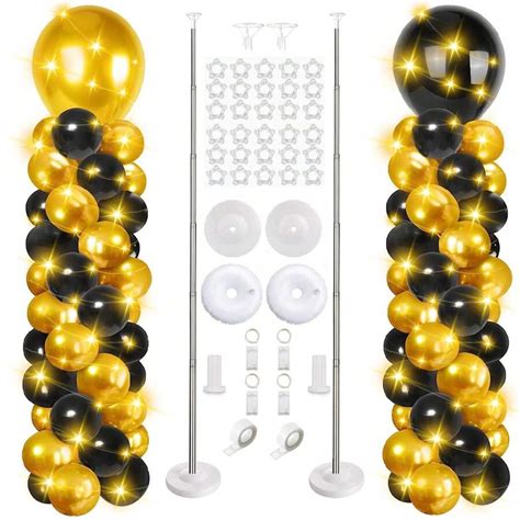 Balloon Column Stand Kit With Balloons & String Light, 2 Set Balloon ...