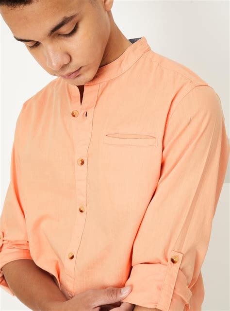 Buy Boys Solid Insert Pocket Shirt Online at just Rs. 599.0 ...