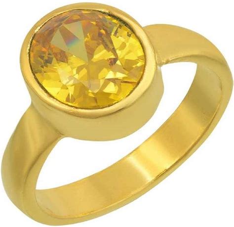 Yellow Sapphire Ring - Buy Yellow Sapphire Ring online at Best Prices ...