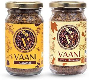 vaani Caramel & Hazelnut Instant Coffee 60 GM each | Pack of 2 Instant ...