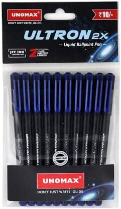 Unomax Turbo Glide Anodized Body Retractable Liquid Ball Point Pen (Set ...