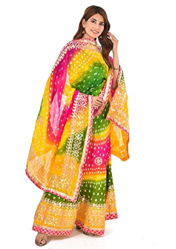Buy PK HUB Bandhej Lehenga For Women And Girls (MultiColor) at Amazon.in