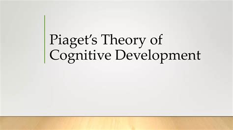 Cognitive Theory Piaget 的图像结果